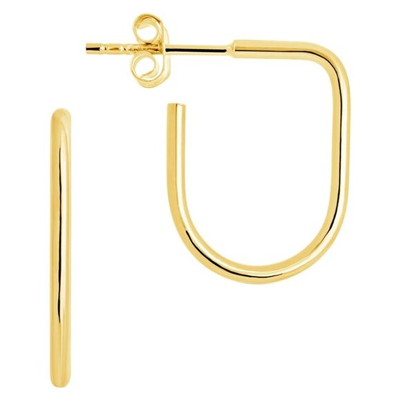 Sterling Forever Sterling Silver Linear Hoops - Picture 2 of 4